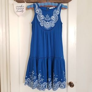 Anthro Meadow Rue Wadden Embroidered Dress